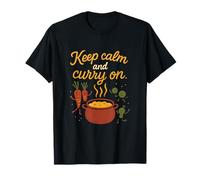 Gráfico de Especias Keep Calm and Curry On Diversity Unity Camiseta