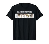 Gráfico de Especies de Lobos Lobos del Mundo Camiseta