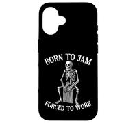 Gráfico de esqueleto Cajón Born To Jam para jugador de Kachon Carcasa para iPhone 16