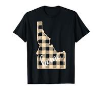 Gráfico de Esquema del Estado a Cuadros de Idaho Home Camiseta
