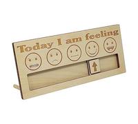 Gráfico de Estado de ánimo de Madera, Signo de Hoy Me Siento, Suministros para Consejeros Escolares y Maestros, Signo de Expresión Emocional, Rastreador de Sentimientos Diarios