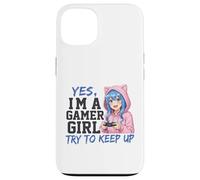 Gráfico de Estilo Anime de Yes I'm A Gamer Girl Try To Keep Up Carcasa para iPhone 13