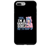 Gráfico de Estilo Anime de Yes I'm A Gamer Girl Try To Keep Up Carcasa para iPhone 7 Plus/8 Plus