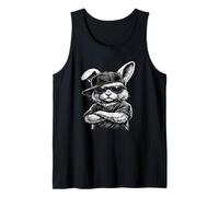 Gráfico de Estilo Hip Hop Urbano con diseño de Cool Bunny Streetwear Camiseta sin Mangas