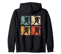 Gráfico de Estilo Retro clásico Jugador de Hockey sobre Hielo Vintage Sudadera con Capucha