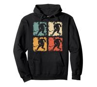 Gráfico de Estilo Retro clásico Jugador de Hockey sobre Hielo Vintage Sudadera con Capucha