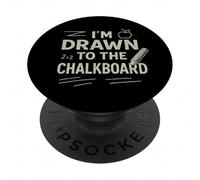 Gráfico de Estudiante Escolar Teacher I'm Drawn To The Chalkboard PopSockets PopGrip Adhesivo