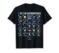 Gráfico de Estudio de Conceptos de Ciencia Espacial de astrofísica de la A a la Z Camiseta