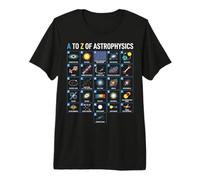Gráfico de Estudio de Conceptos de Ciencia Espacial de astrofísica de la A a la Z Camiseta Premium