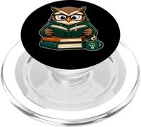 Gráfico de Estudio de un Lindo búho Leyendo Libros PopSockets PopGrip para MagSafe