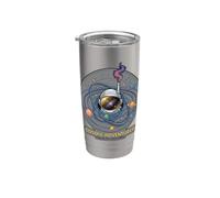 Gráfico de explorador galáctico astronauta aventurero cósmico Vaso térmico de acero inoxidable de doble pared