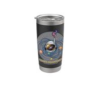 Gráfico de explorador galáctico astronauta aventurero cósmico Vaso térmico de acero inoxidable de doble pared