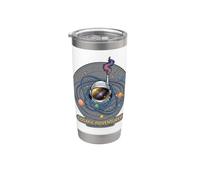 Gráfico de explorador galáctico astronauta aventurero cósmico Vaso térmico de acero inoxidable de doble pared