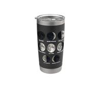 Gráfico de fases lunares Ocho etapas del ciclo lunar Espacio educativo Vaso térmico de acero inoxidable de doble pared