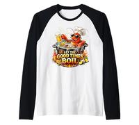 Gráfico de Fiesta Let The Good Times Boil Crawfish Boil Camiseta Manga Raglan