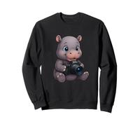 Gráfico de fotógrafo de hipopótamo - Camiseta divertida de fotografía de animales Sudadera