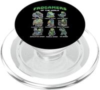 Gráfico de Frogamers of The World Diverse Gamer Frog PopSockets PopGrip para MagSafe
