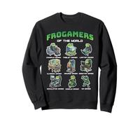Gráfico de Frogamers of The World Diverse Gamer Frog Sudadera