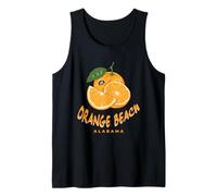 Gráfico de fruta naranja fresca Orange Beach Alabama Vintage Camiseta sin Mangas