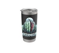 Gráfico de frutas de luna llena de sandía Vaso térmico de acero inoxidable de doble pared