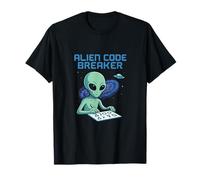 Gráfico de galaxias con humor espacial y ovni de Alien Code Breaker Camiseta