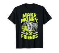 Gráfico de Ganar Dinero Sin Amigos para Emprendedores Negocios Camiseta