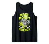 Gráfico de Ganar Dinero Sin Amigos para Emprendedores Negocios Camiseta sin Mangas