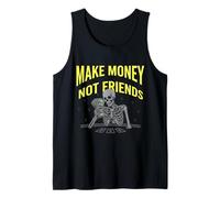 Gráfico de Ganar Dinero Sin Amigos para Emprendedores Negocios Camiseta sin Mangas