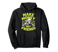 Gráfico de Ganar Dinero Sin Amigos para Emprendedores Negocios Sudadera con Capucha