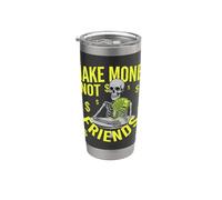 Gráfico de Ganar Dinero Sin Amigos para Emprendedores Negocios Vaso térmico de acero inoxidable de doble pared