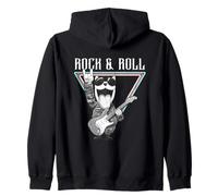 Gráfico de Guitarrista Rock & Roll Cat Sudadera con Capucha