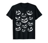 Gráfico de Halloween con Caras de Calabaza espeluznantes Jack O Lantern Camiseta gráfica económica