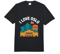 Gráfico de hito I Love Oslo Noruega Comfort Colors Adult Heavyweight T-Shirt