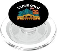 Gráfico de hito I Love Oslo Noruega PopSockets PopGrip para MagSafe