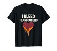 Gráfico de I Bleed Team Colors Sports Mom Dad Drip Camiseta