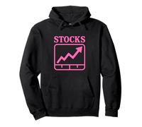 Gráfico de icono de gráfico divertido "Stocks" Stock subiendo Sudadera con Capucha