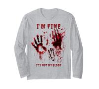 Gráfico de I'm Fine It's Not My Blood Shirt Blood Stained Manga Larga