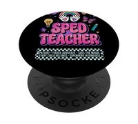 Gráfico de inclusión arcoíris SPED Teacher Fierce Advocate PopSockets PopGrip Adhesivo