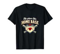 Gráfico de Insignia de béisbol No Place Like Home Base Camiseta