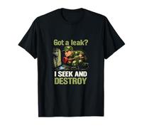 Gráfico de Juego de Palabras Got a Leak I S nd Destroy Plumber Camiseta