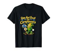 Gráfico de Juego de Palabras Stop and Smell The Cornflowers Farm Camiseta