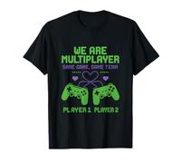 Gráfico de Juegos de Pareja multijugador - Novedad Pixel Art Gamer Camiseta