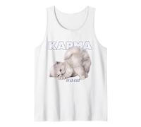 Gráfico de Karma Is A Cat, Lindo y Divertido, Amante de los Gatos Camiseta sin Mangas