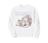 Gráfico de Karma Is A Cat, Lindo y Divertido, Amante de los Gatos Sudadera