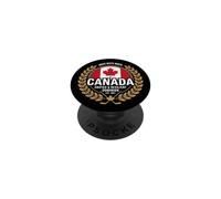 Gráfico de la Bandera de Canadá Gran Dominio Resiliente del Norte Blanco PopSockets PopGrip Adhesivo