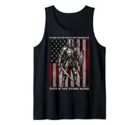 Gráfico de la Bandera de Estados Unidos Templar Knight Crusader Camiseta sin Mangas