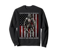 Gráfico de la Bandera de Estados Unidos Templar Knight Crusader Sudadera