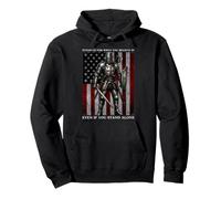 Gráfico de la Bandera de Estados Unidos Templar Knight Crusader Sudadera con Capucha