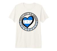 Gráfico de la Bandera de Honduras con Texto en inglés «Proud and Lucky To Be Hondur Camiseta Premium