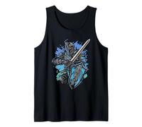Gráfico de la Feria Renacentista con armadura de caballero medieval, escudo de espada Camiseta sin Mangas